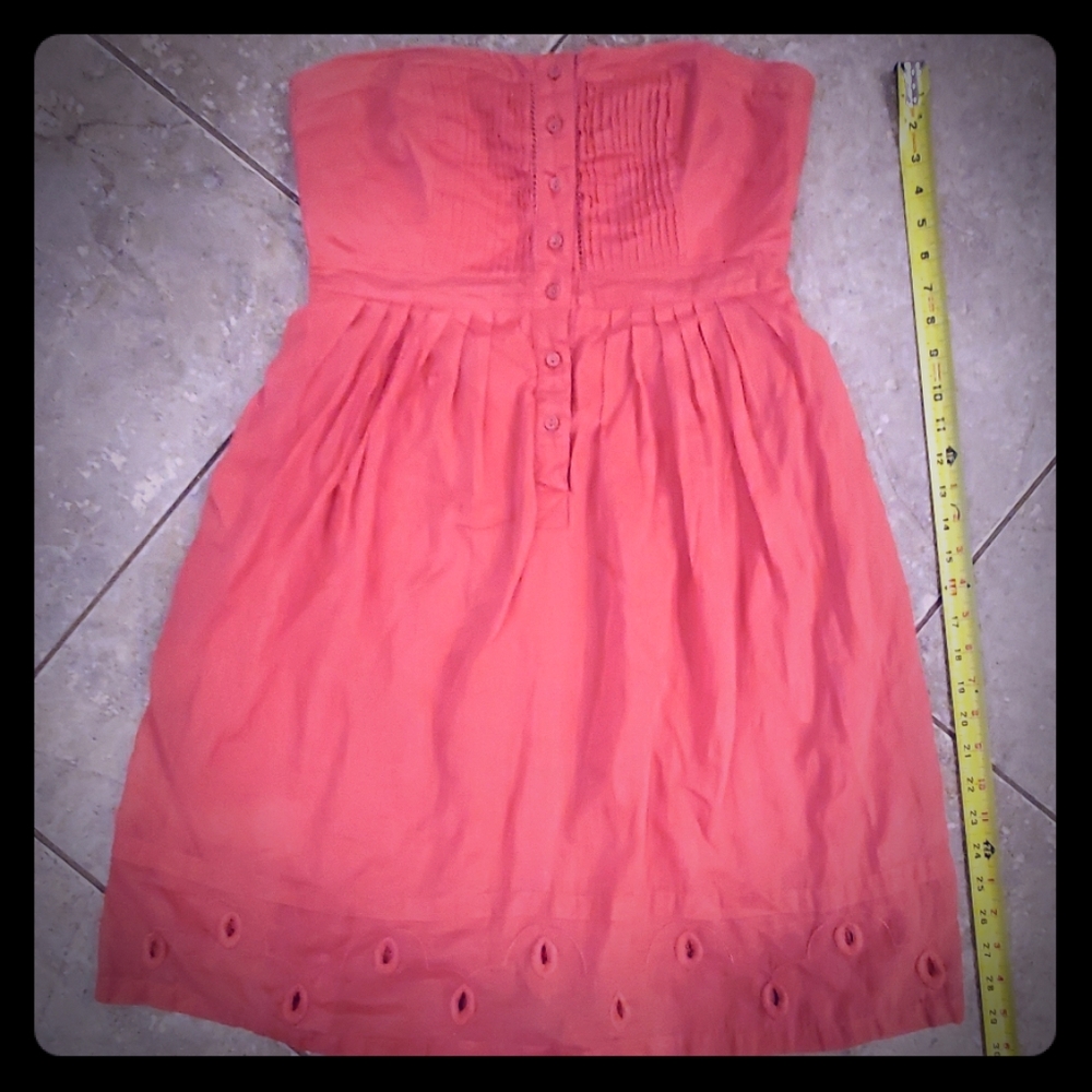 Anthro maeve strapless dress